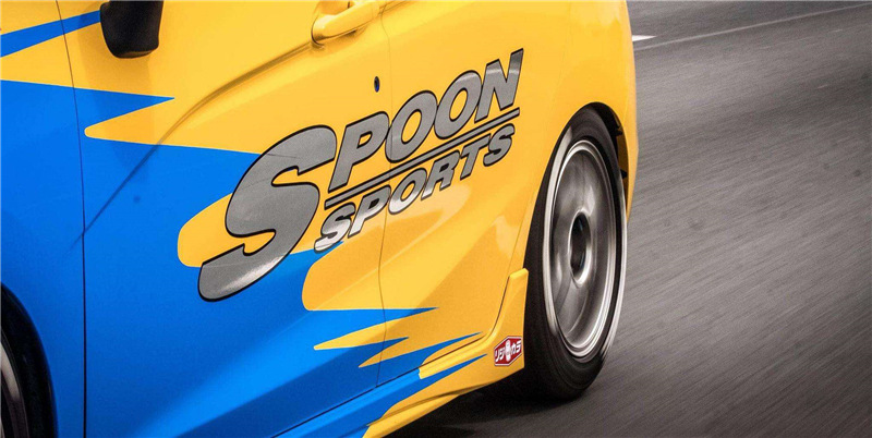 适用于本田思域飞度gk5 spoon sports 改装车文化刺绣布条钥匙扣