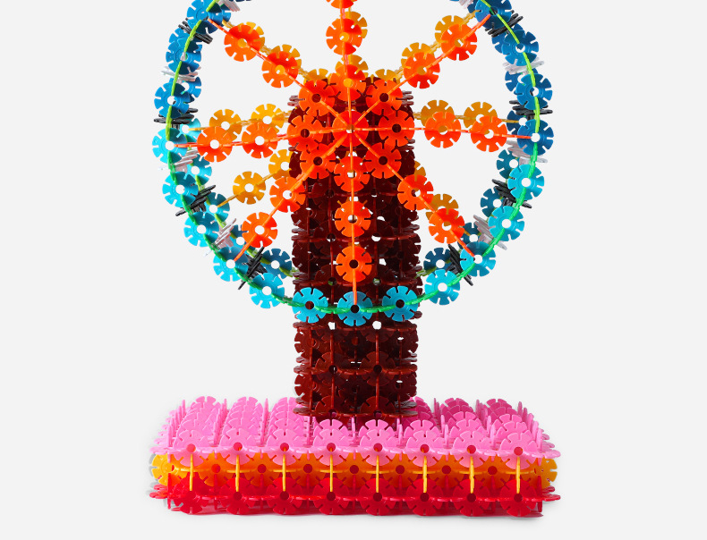 雪花片 宝宝拼插拼装飘片 婴儿小孩儿童玩具梅花片加厚一件代发