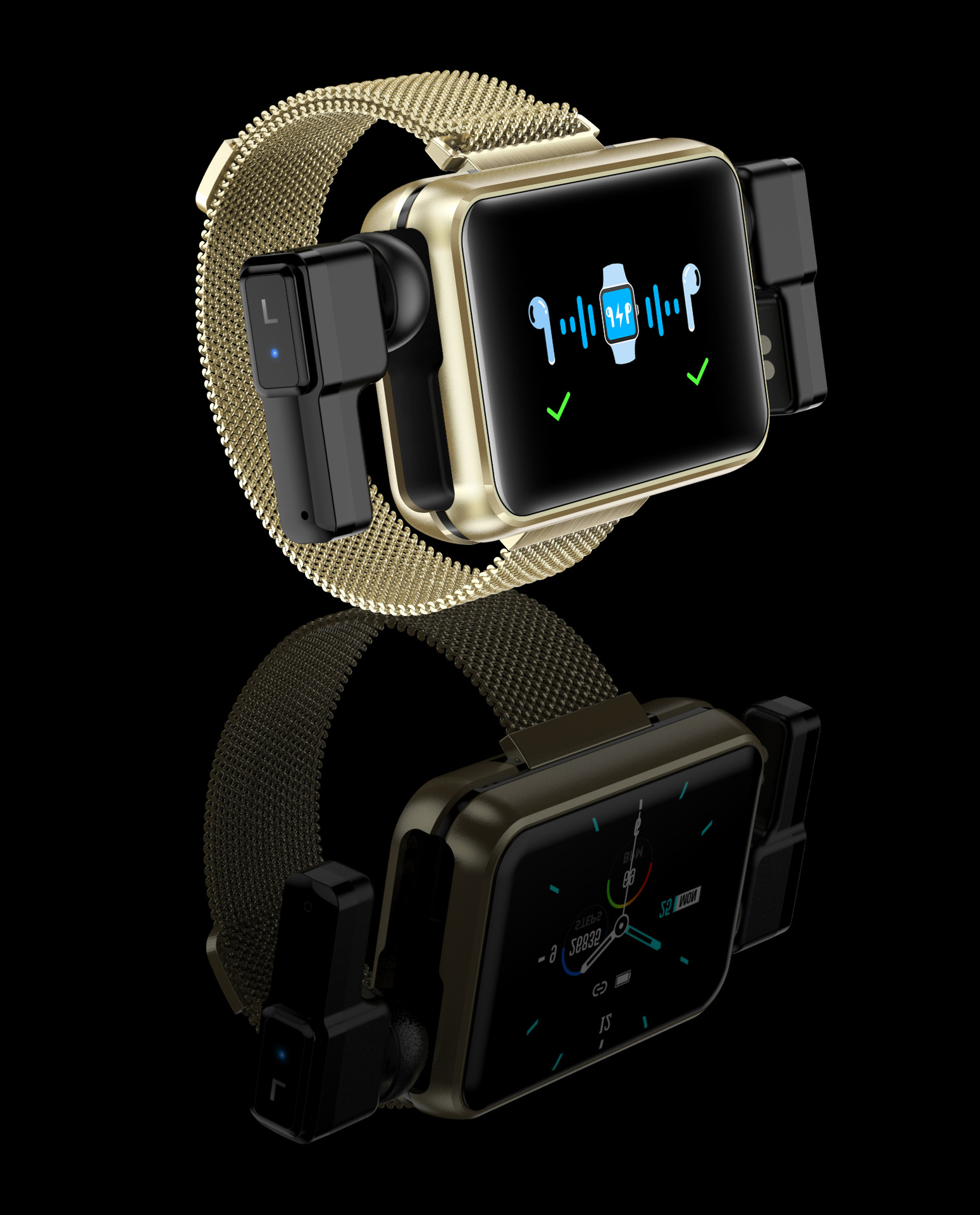 新品t91智能蓝牙二合一tws蓝牙耳机智能手环支持oem/odm厂家现货