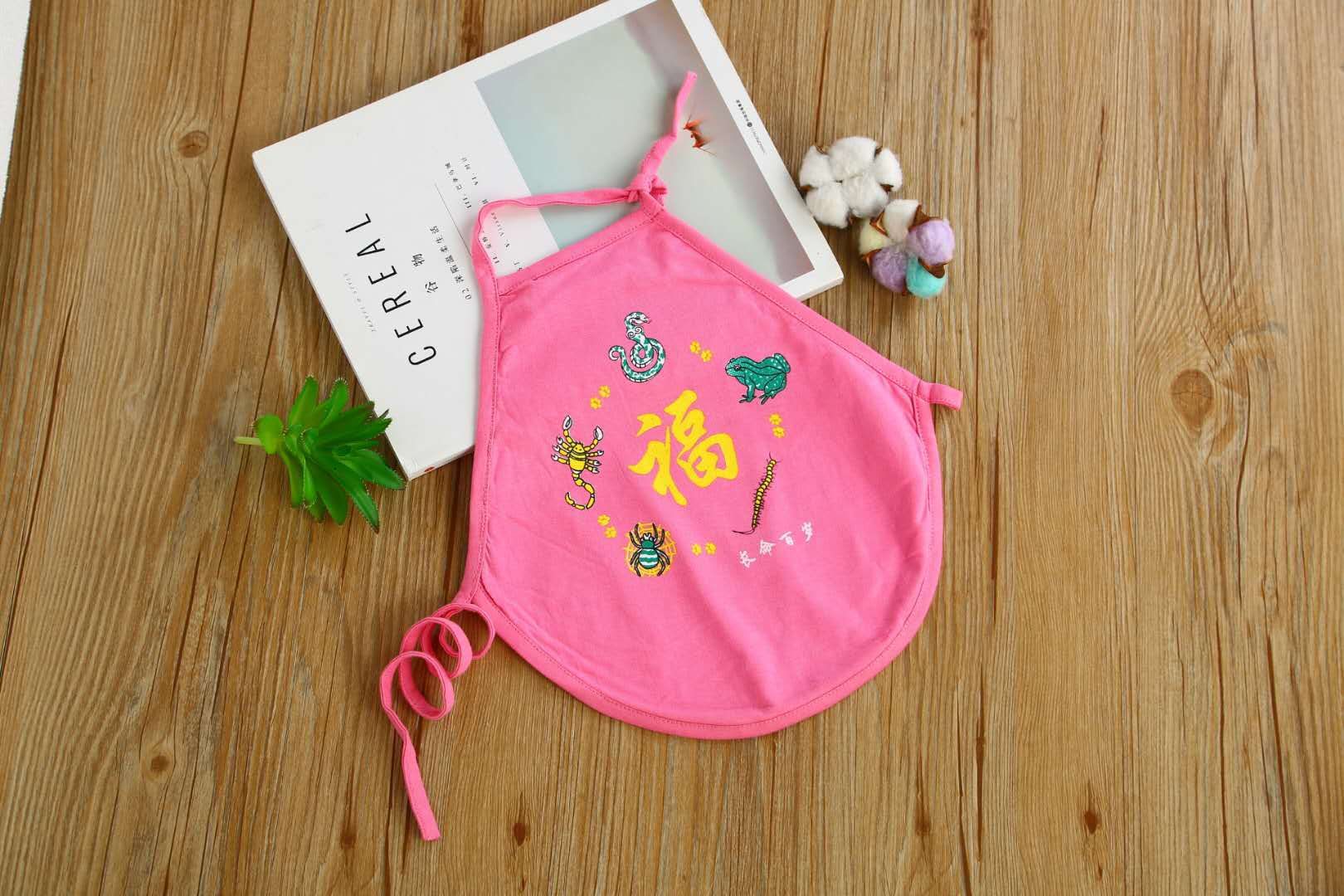 儿童肚兜护肚中国风大红肚兜 夏季婴儿卡通肚兜