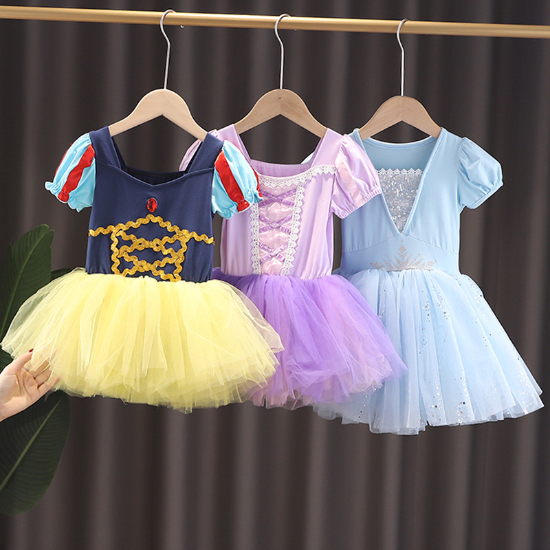 Children's Ballet Dance Wear Adjustable Sophie Snow White Elsa Girl Princess Dress Pettiskirt Summer Exercise Clothing