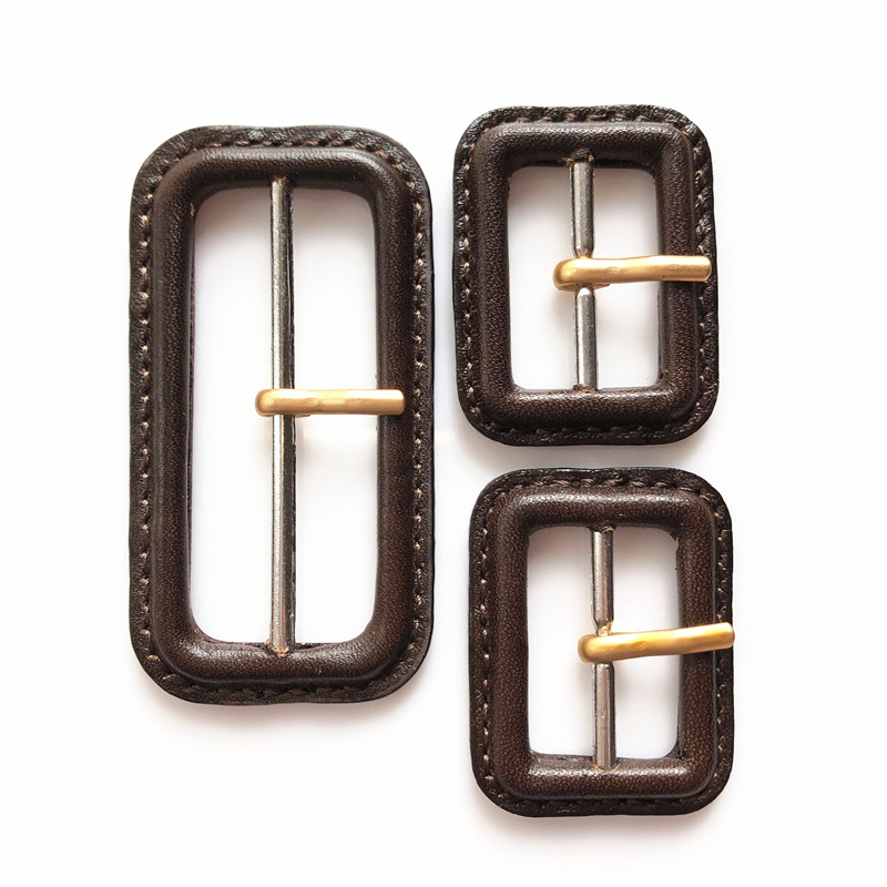 真皮日字扣风衣腰带调节扣大衣日子扣皮包扣真皮三档扣5色现货