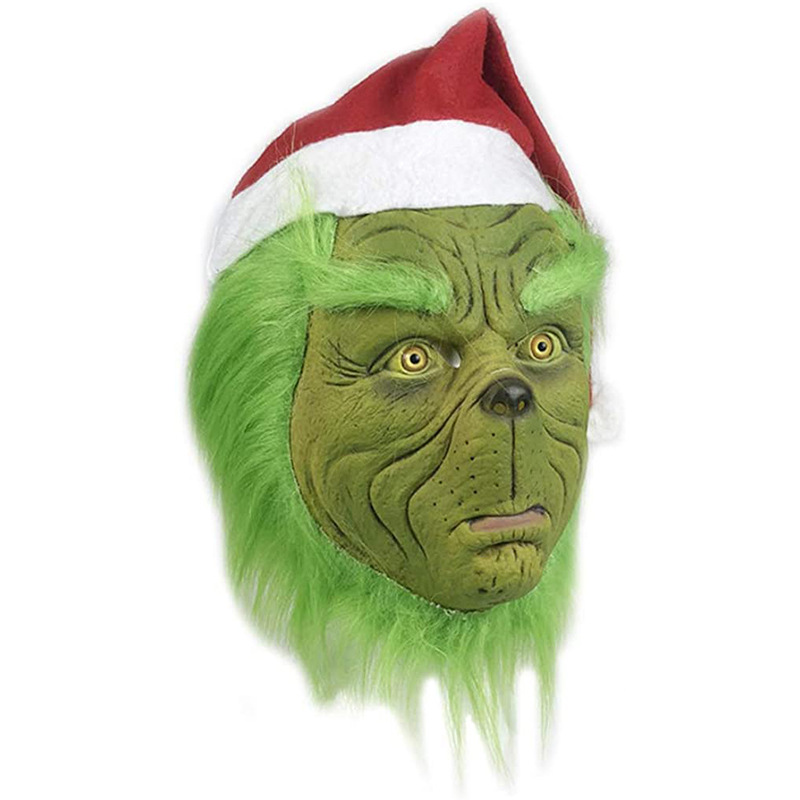 Factory in Stock Dr. Seuss' How the Grinch Stole Christmas Grinch Cosplay Clothes Suit Green Fur Monster Full Body Dress up Halloween Activity Costume