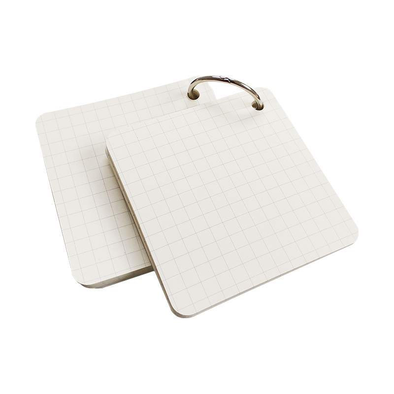 方形环扣本现货 可爱韩国创意环扣活页本铁圈本 便携可撕小单词本