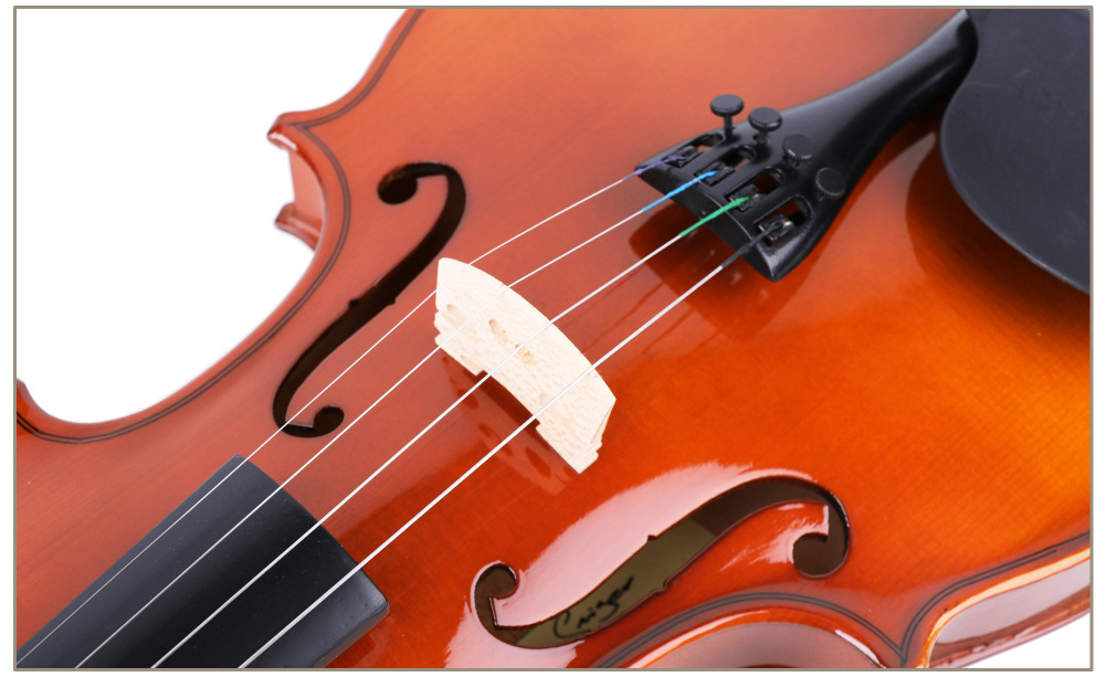 厂家批发手工实木初学者练习小提琴配琴盒松香弦弓整套 入门推荐