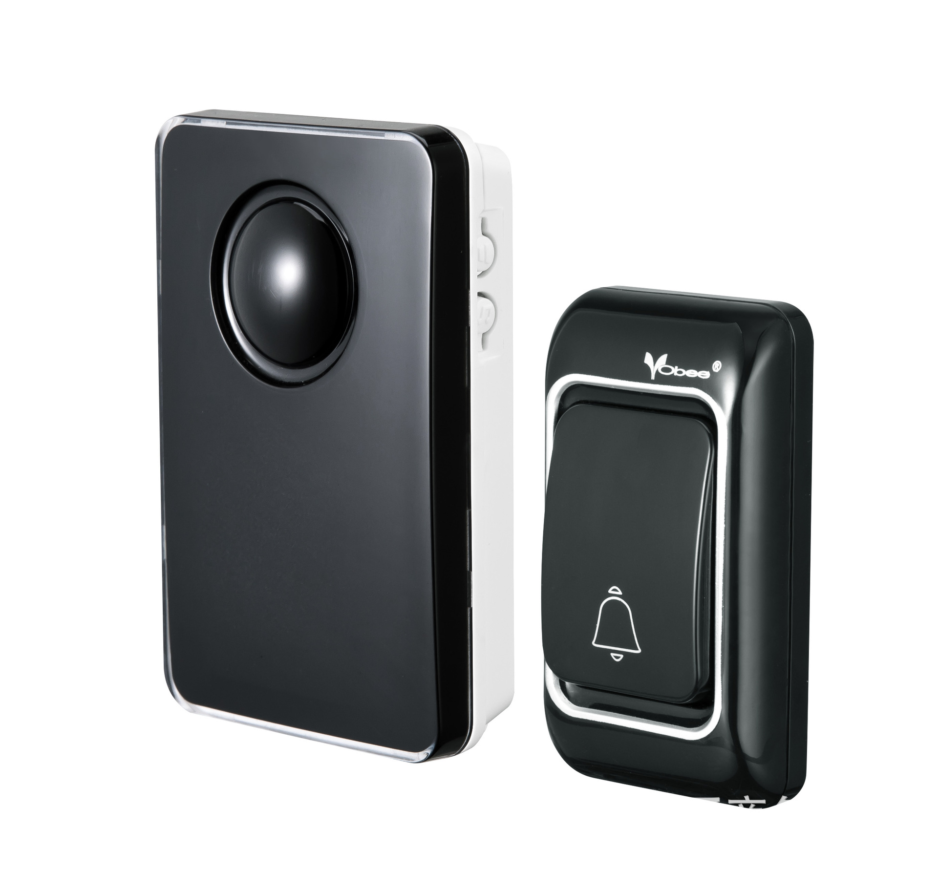 家用无线门铃 一拖一远距离遥控电子门铃老人呼叫器 黑色遥控门铃