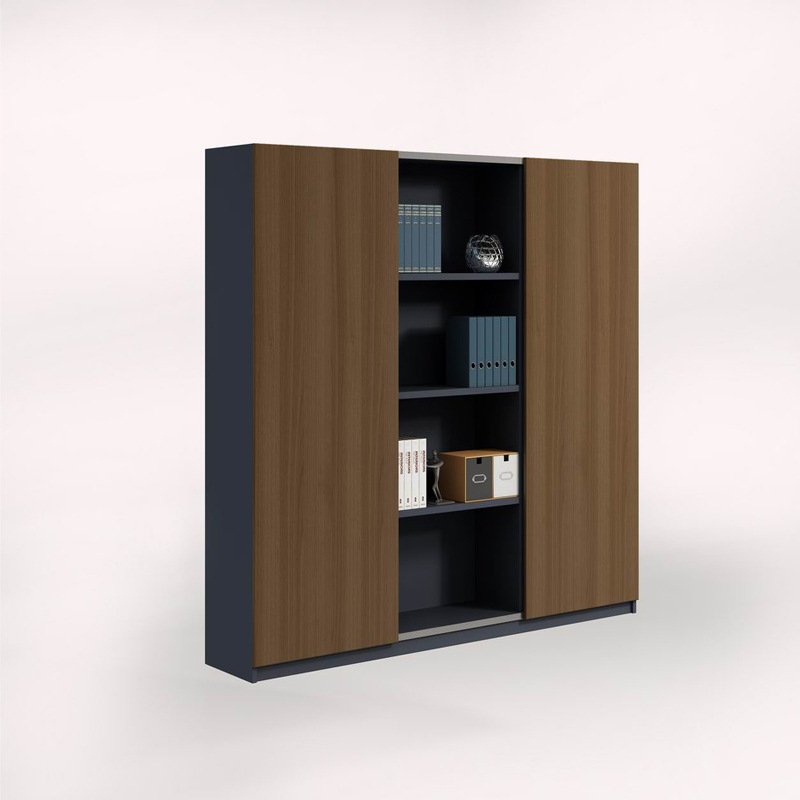 板式家具 办公文件柜储物柜 可自由组合文件柜 胡桃色文件柜子