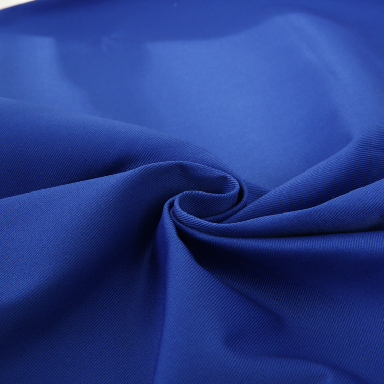涤棉纱卡16支加厚染色蓝色工装面料加工定制57/58