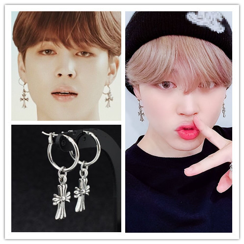 butter新专辑朴智旻耳环jimin防弹少年团耳钉网红个性耳饰