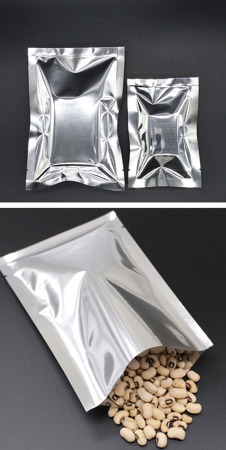 厂家直销镀铝箔食品包装袋加厚真空袋三边封平口茶叶包装袋可制作