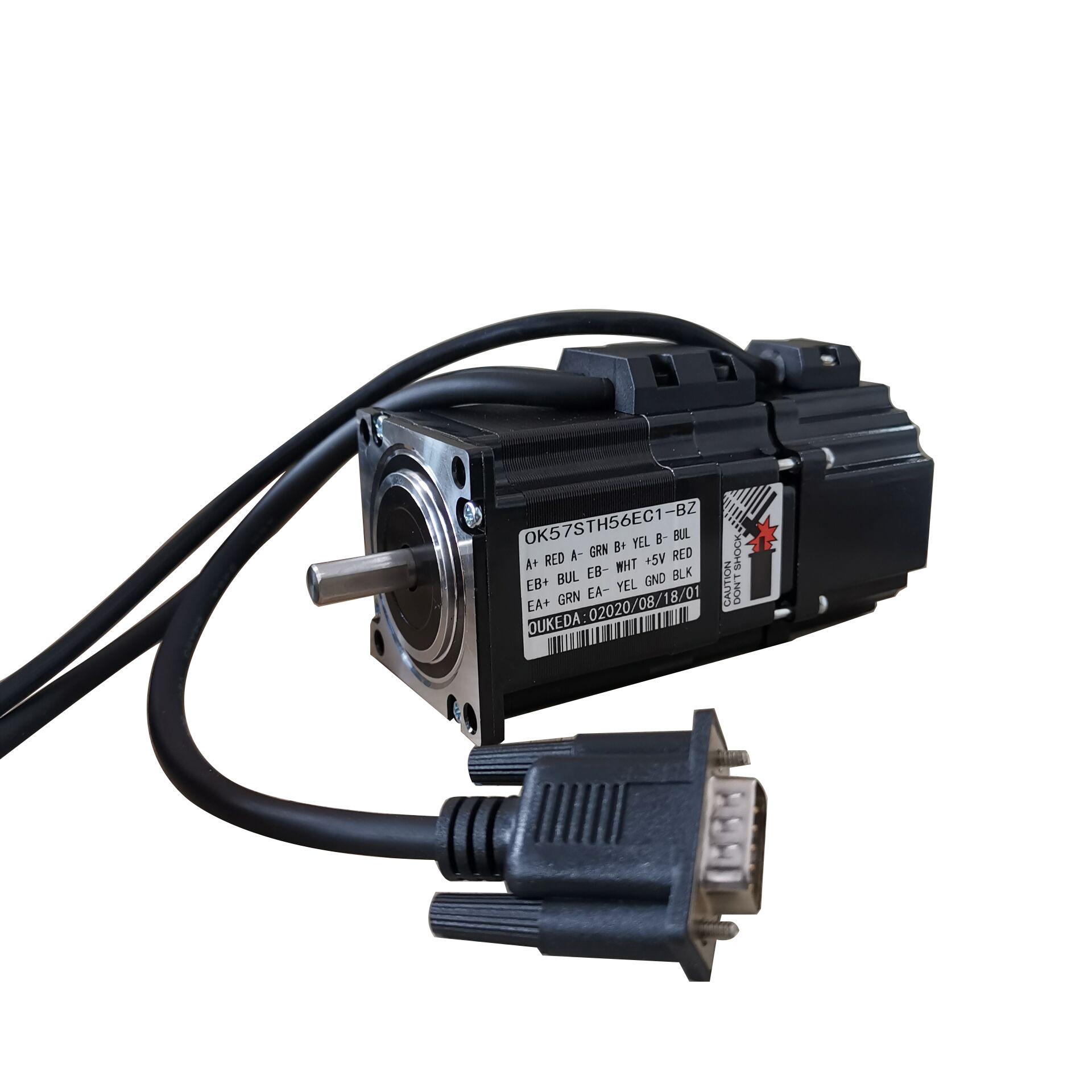 57闭环步进电机加刹车 1.2nm 机身56 nema23 57编码器抱闸电机