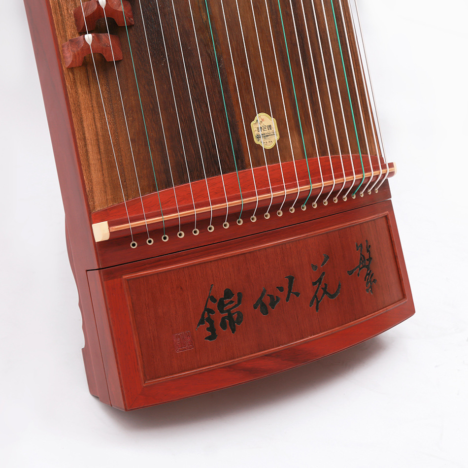 煌上煌古筝808df繁花似锦敦煌古筝花梨木阴刻雕刻考级演奏古筝琴