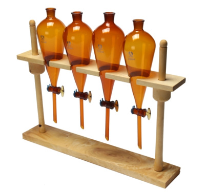 木质分液漏斗架 2孔 4孔 6孔 可调节木漏斗架 实验教学器材