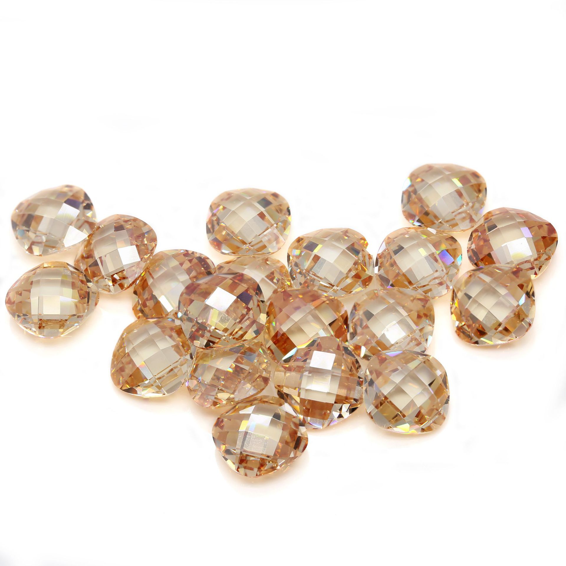 广西梧州人造合成宝石 方形肥方双龟锆石 工艺品首饰镶嵌裸石