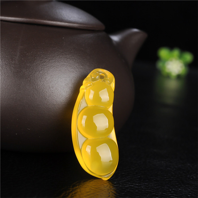 a货玉髓玛瑙四季平安豆吊坠男女款礼物礼品挂件玉器玉坠吊坠直播