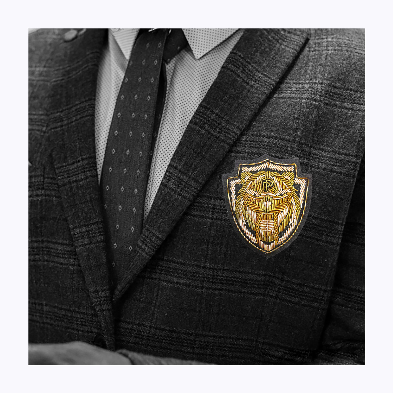 西装夹克辅料高端定制印度丝胸章金属线徽章职业装肩章帽子徽章