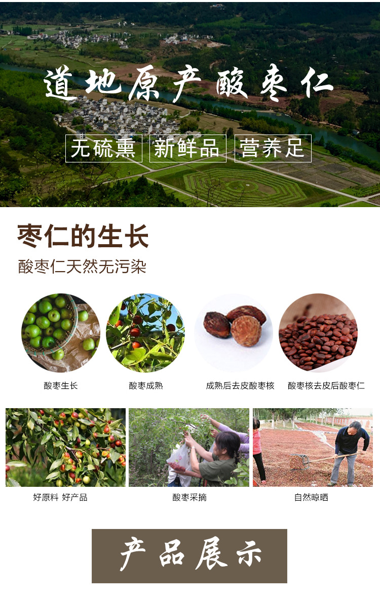 酸枣仁suanzaoren产地山东汶上8月产新 130元每公斤 一件代发