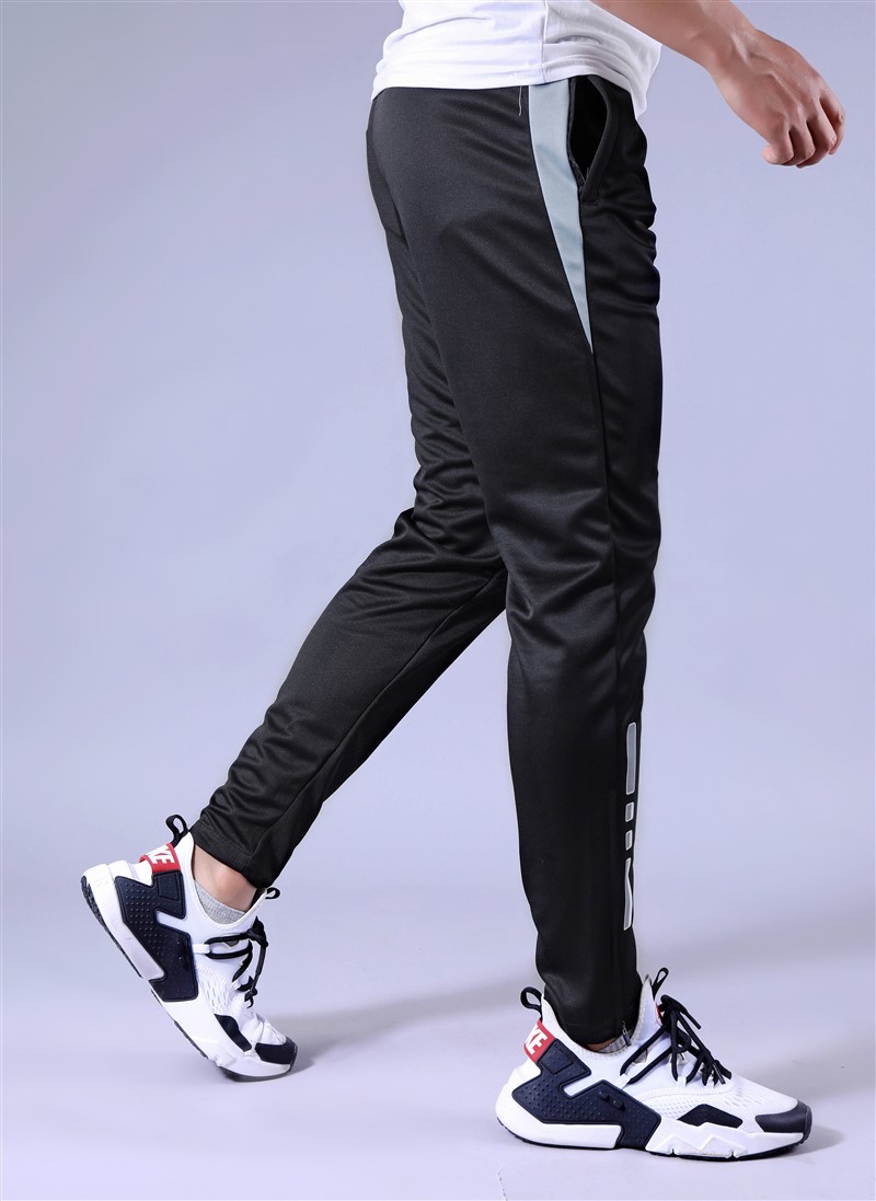 2020男士运动休闲裤新款透气松紧腰裤脚带拉链裤修身休闲长裤潮