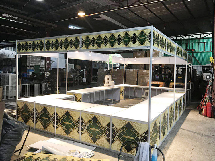 香港展会摊位隔断展架铝合金可拆卸八棱柱展台标摊展位门搭建铝材