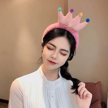 韩国网红甜美发箍女洗脸束发带头饰可爱皇冠发卡头箍百搭外出发捆