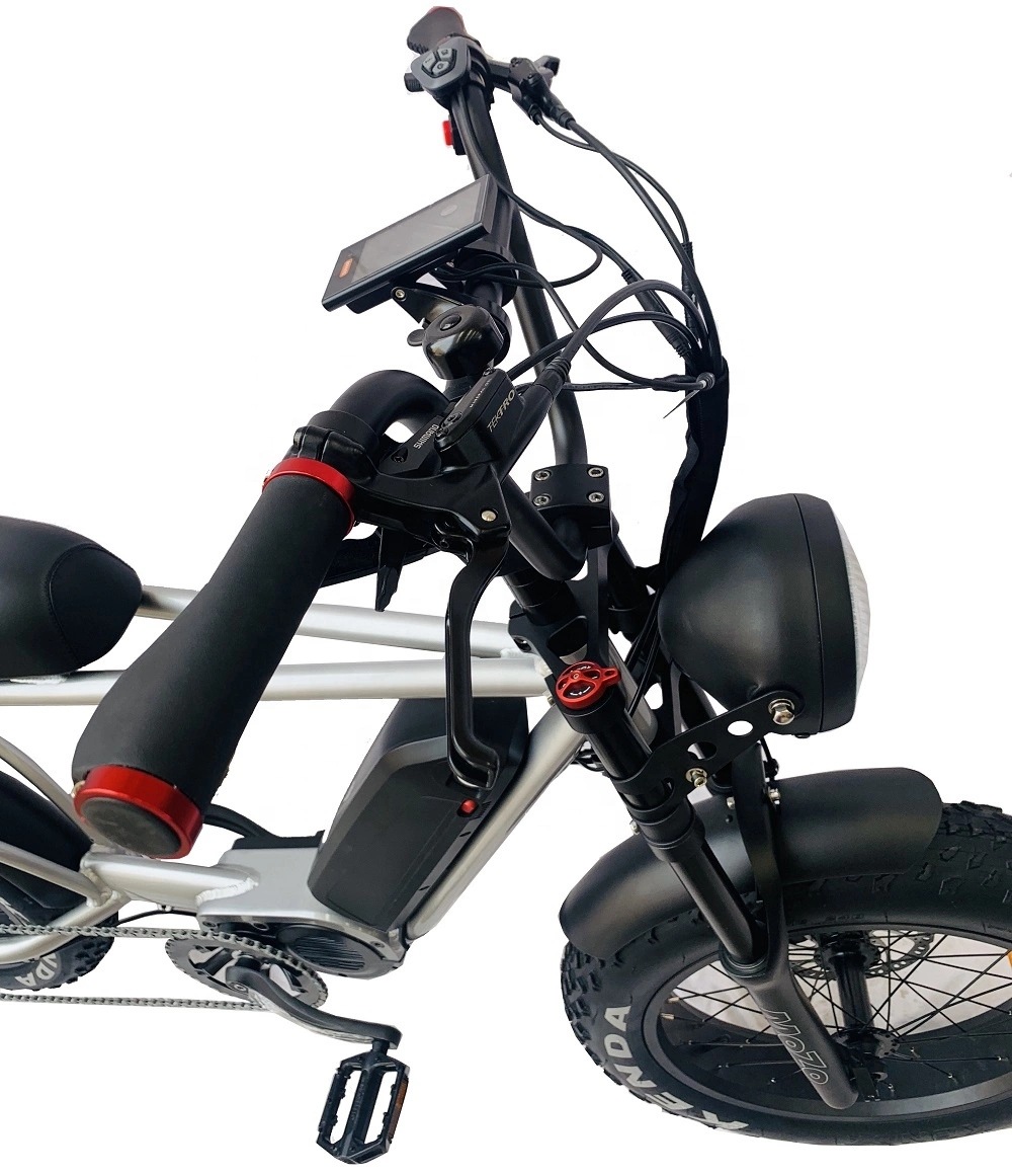 750w1000w大功率肥胎车胖胎车 锂电池助力中置电机电动车加长座位