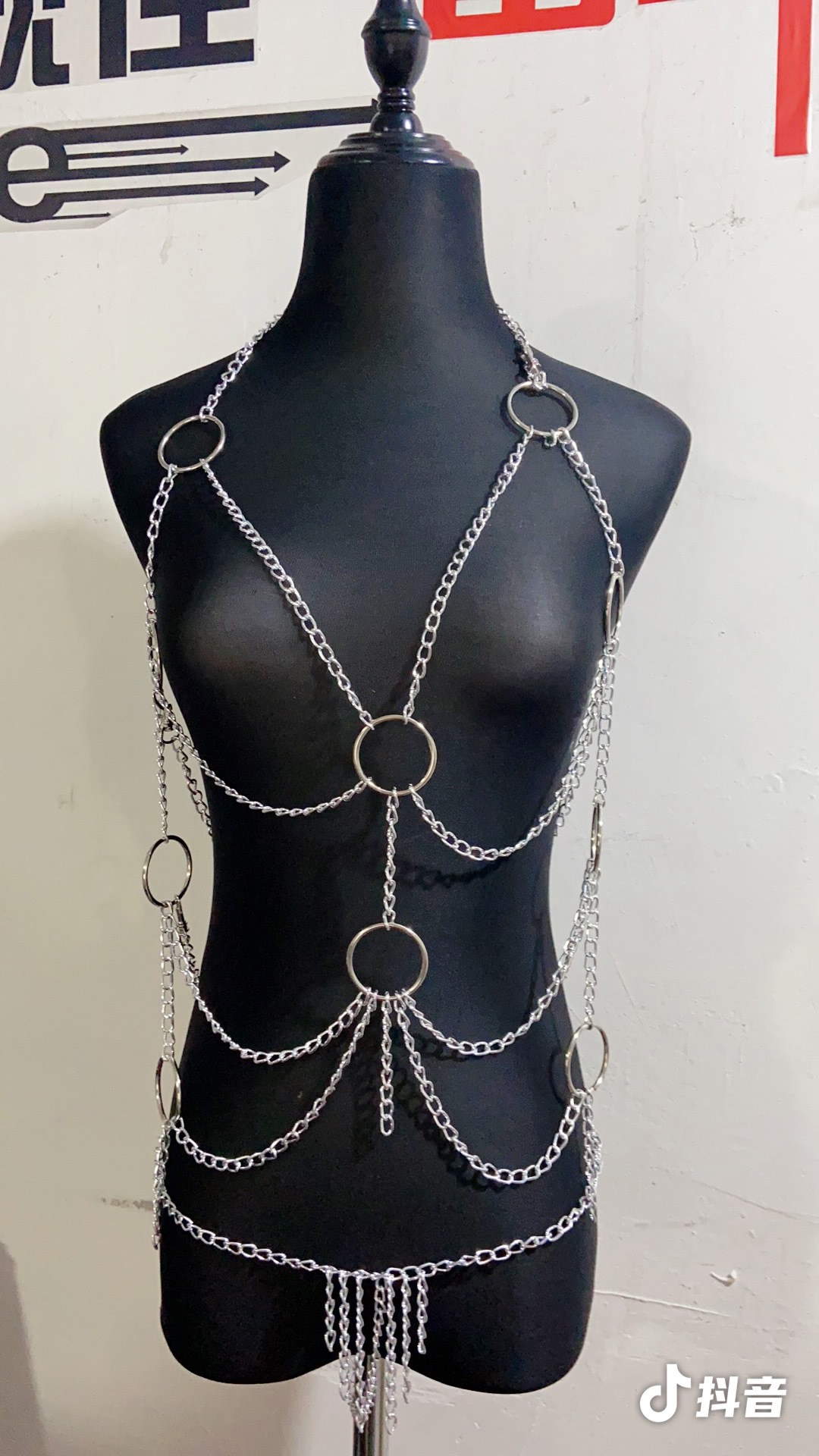 另类情趣内衣夜店角色扮演女仆女奴金属铁链衣女游戏制服捆绑套装