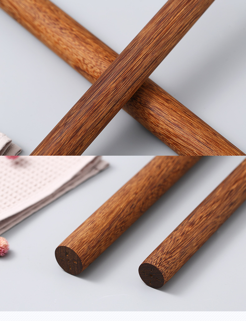 定制批发鸡翅木擀面杖 中式简约擀面杖套装 家用擀面杖