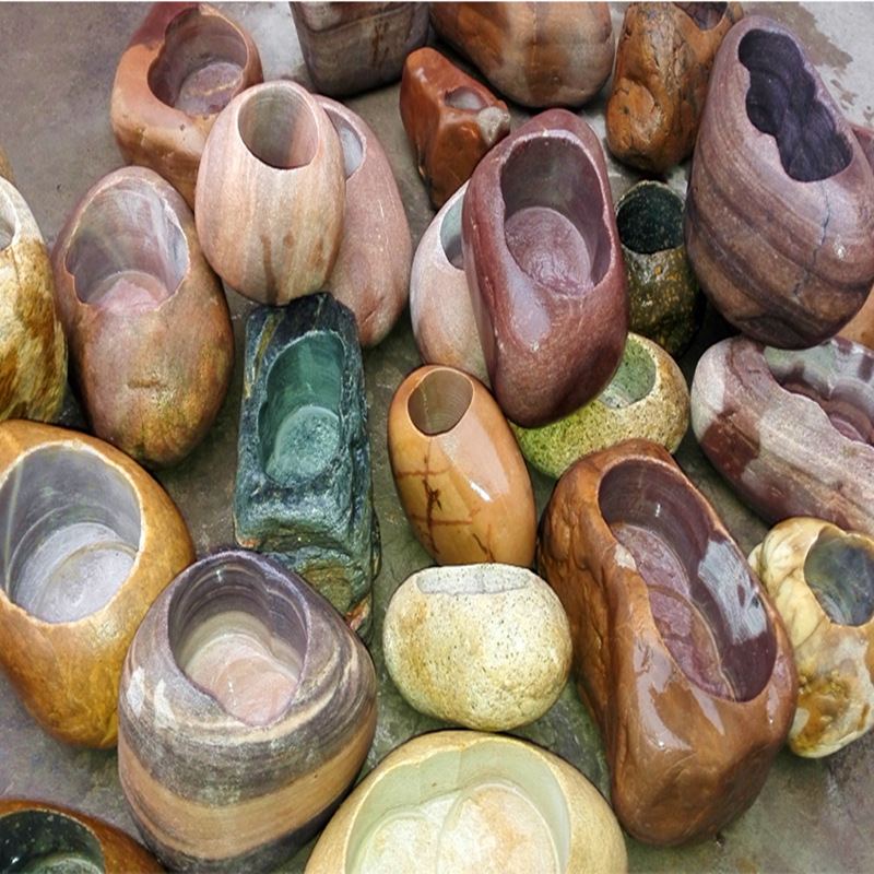 生石花盆石头花盆原生态脚丫多肉花盆创意鹅卵石盆育苗盆