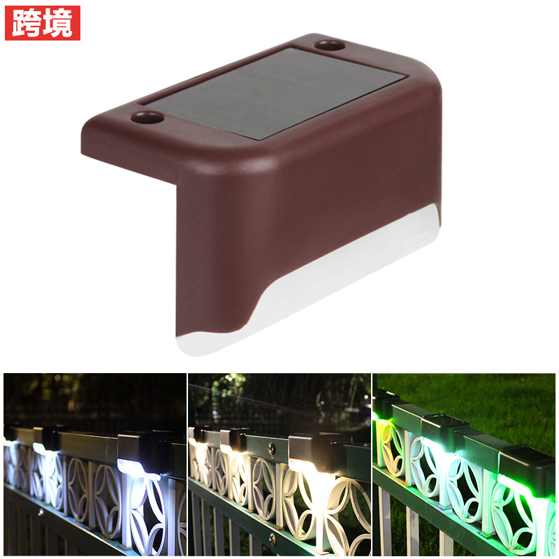 Milky White Cover Solar Outdoor Yard Lamp Stair Wall Lamp Step Light Step Light LED Street Lamp Waterproof Lighting