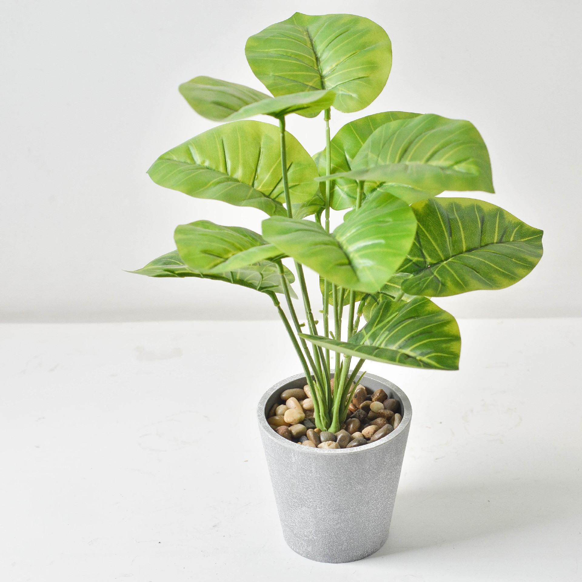 仿真植物盆栽北欧绿植装饰桌面室内盆景酒店客厅摆件仿真橡树叶