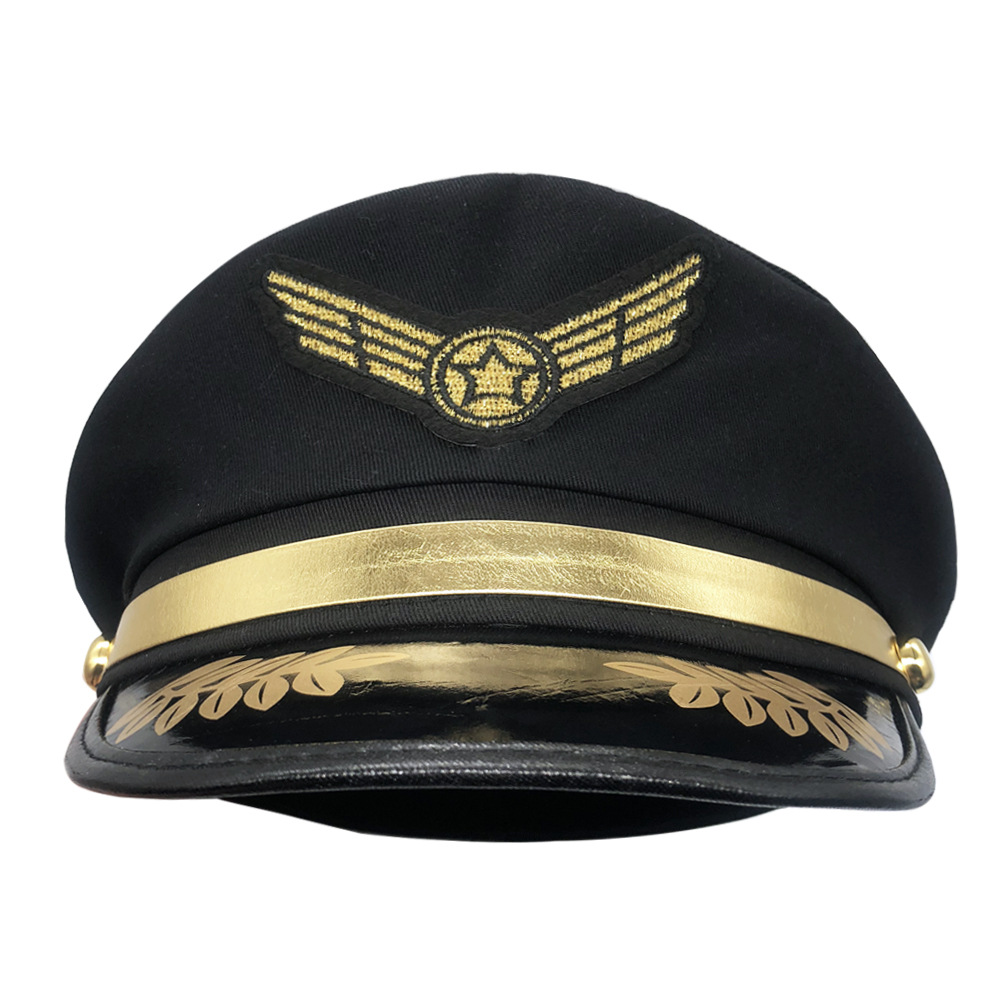 全棉空军帽定制男士成人航天大盖帽海陆空机长空少飞行员帽定制