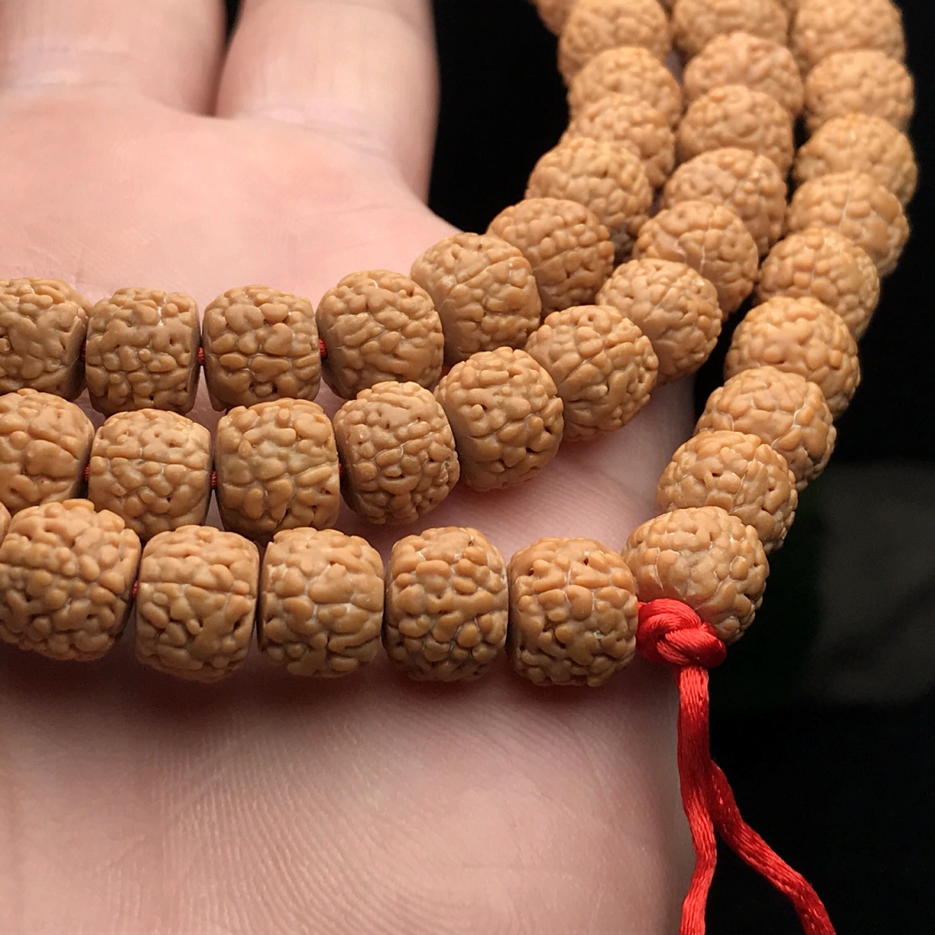 红皮五5瓣藏式龙鳞纹小金刚菩提108男女款手链