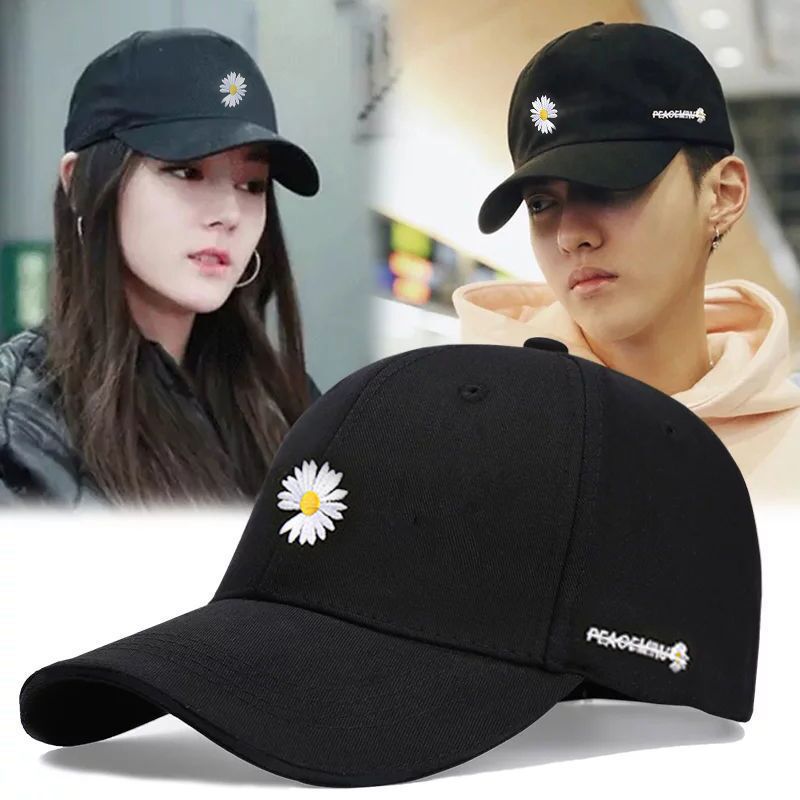 明星同款权志龙小雏菊棒球帽成人儿童亲子鸭舌帽男女韩版网红帽子