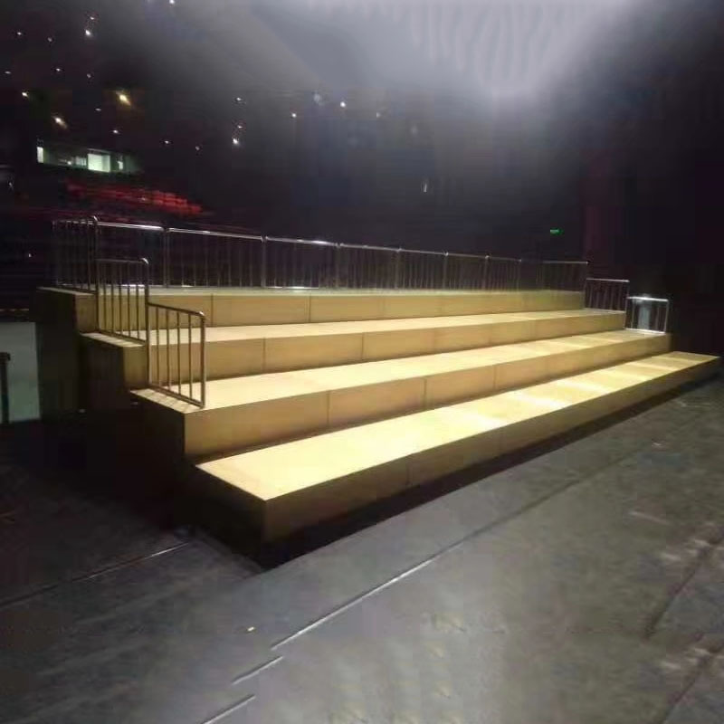 音乐教室实木阶梯舞台三层四层伸缩合唱排练台儿童合唱团用合唱梯