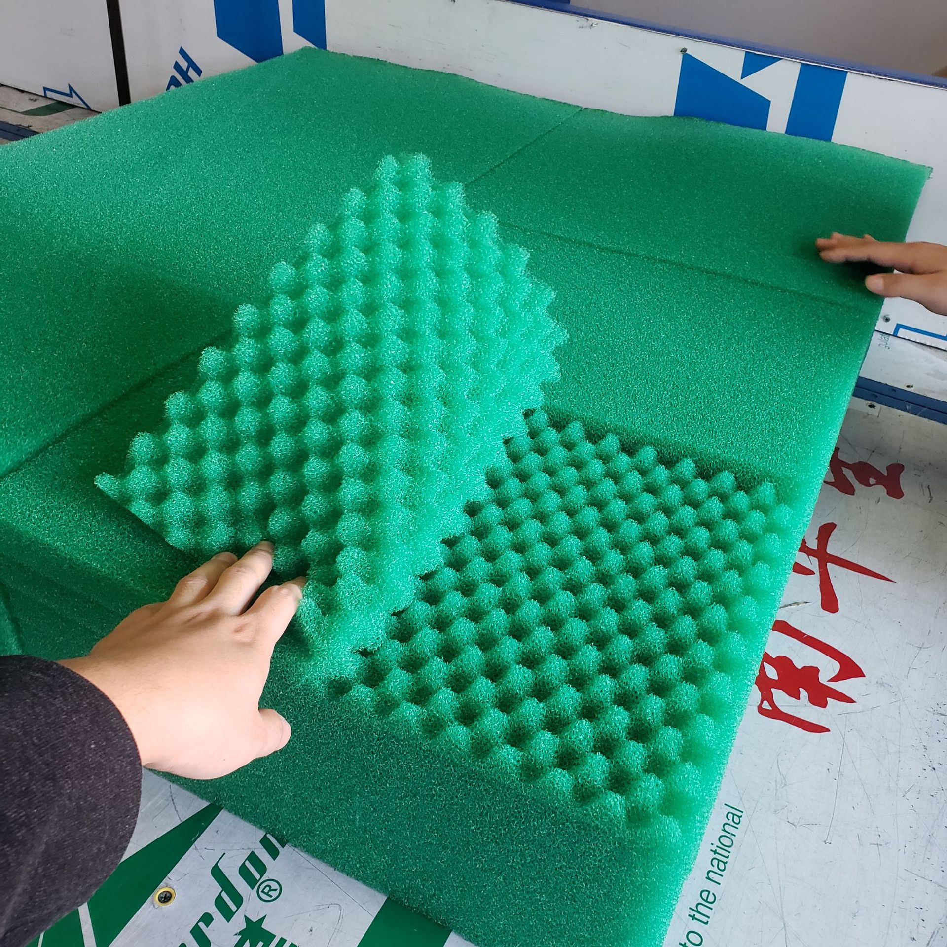 绿色过滤海绵 防尘网状爆破棉生化棉 水族箱鱼缸过滤绵