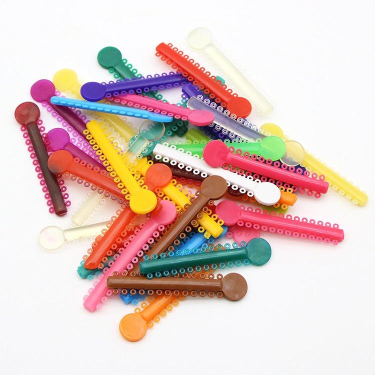 牙科正畸结扎圈橡皮圈结扎圈口腔正畸材料透明彩色加长齿科耗材