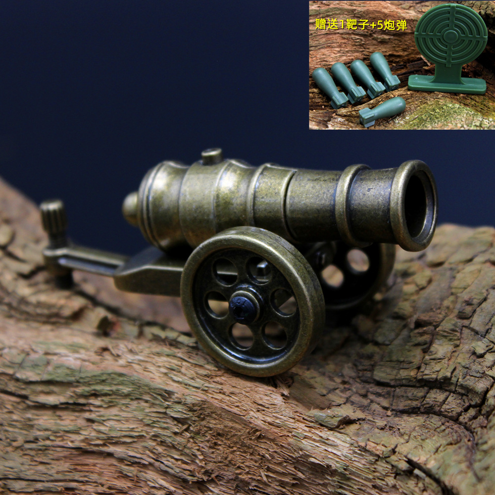 创意礼品意大利炮迫击炮金属儿童射击玩具军事模型摆件火箭筒10cm