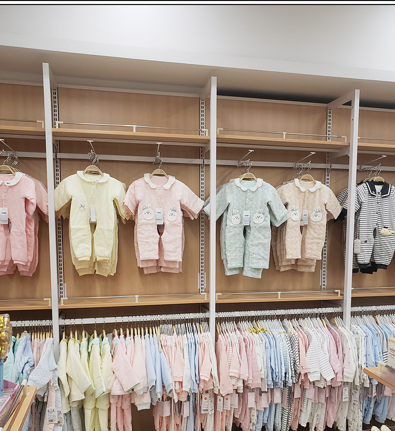 钢木货架童装店服装店货架母婴店孕婴店超市货架便利店钢木展示架