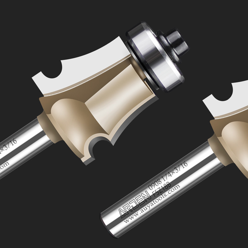 台湾特a一条线刀具木工电木镂铣刀修边机雕刻裙边圆线条刀头