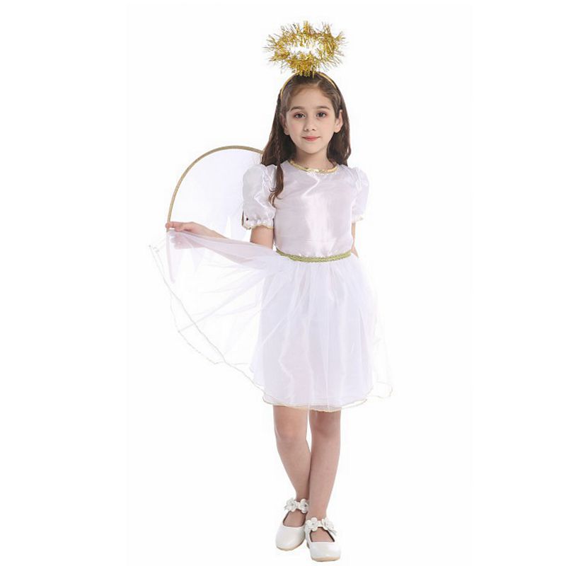 万圣节女童cosplay化装舞会表演演出服装可爱小天使装扮服g-0401