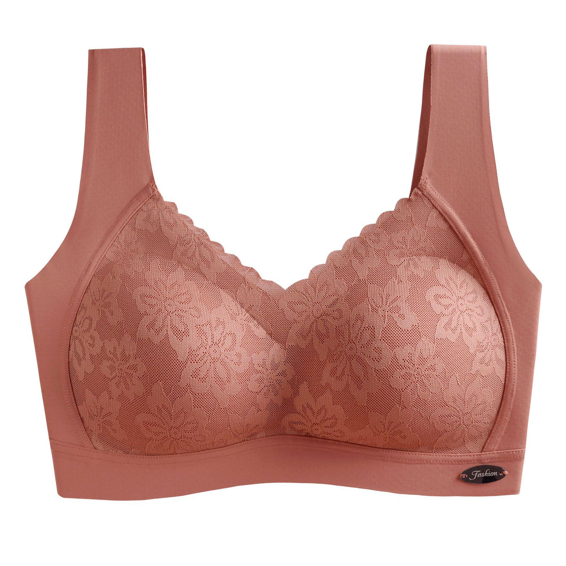 新款泰国乳胶内衣无钢圈小胸聚拢防外扩上托胸罩收副乳调整型文胸