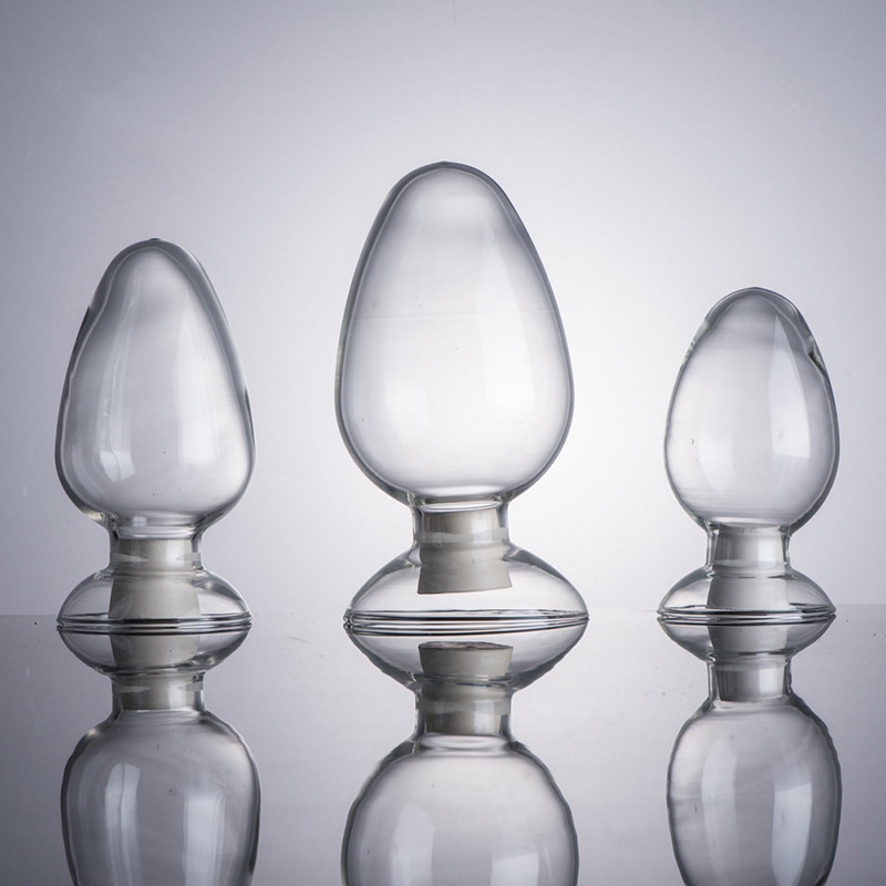 蜀牛锥形厚种子瓶125ml250ml500ml玻璃样品瓶鸡心瓶展示瓶 配胶塞