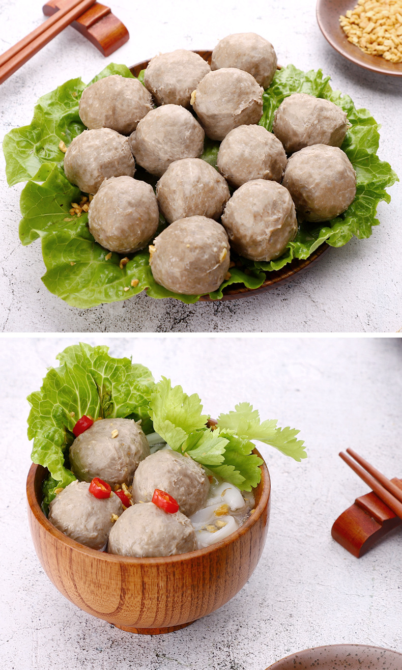 潮实厂家直销潮汕汕头牛肉丸牛筋丸火锅食材餐饮生鲜社群团购贴牌