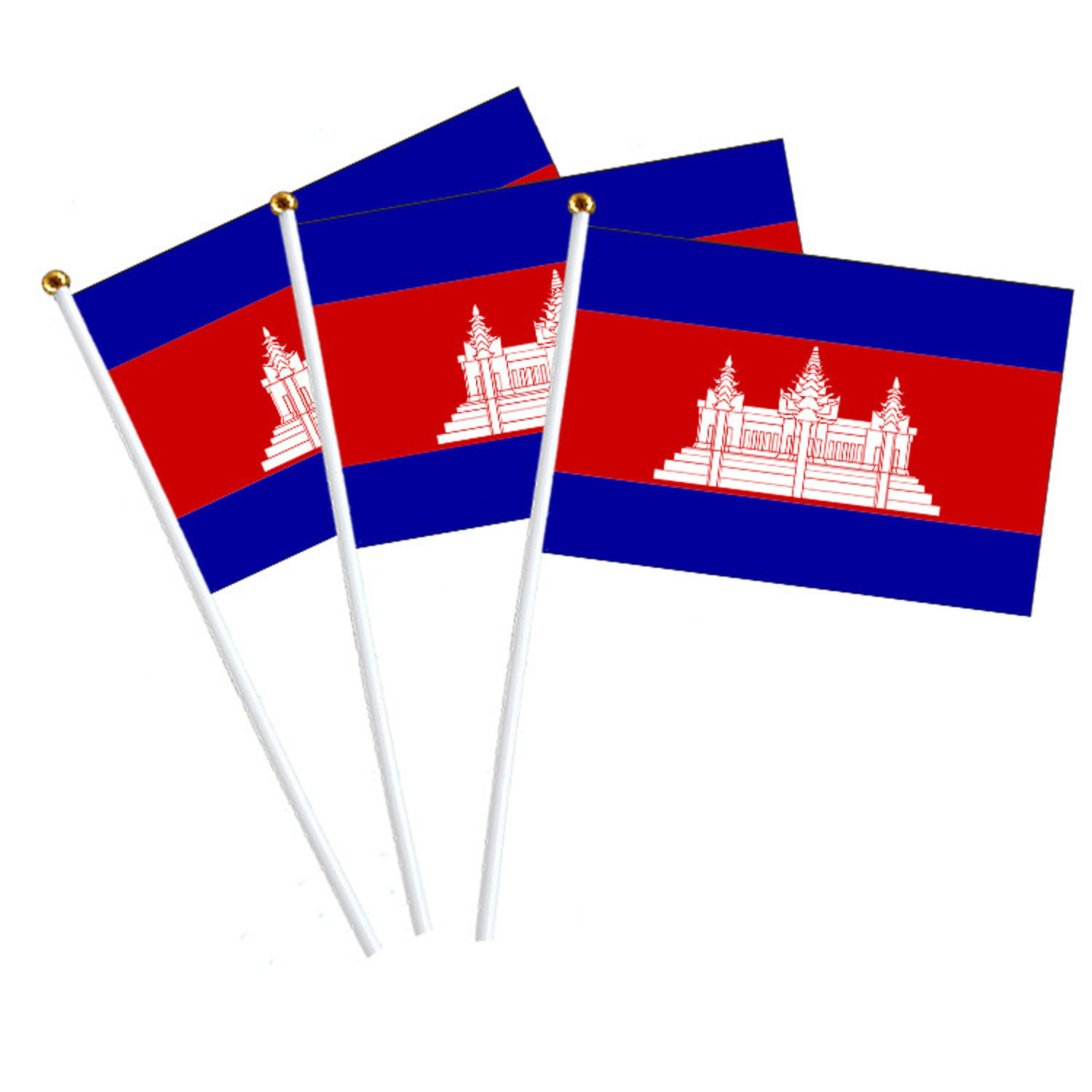 [跨境货源]柬埔寨小国旗14*21手摇旗球迷节日小旗广告小旗帜定做-阿里