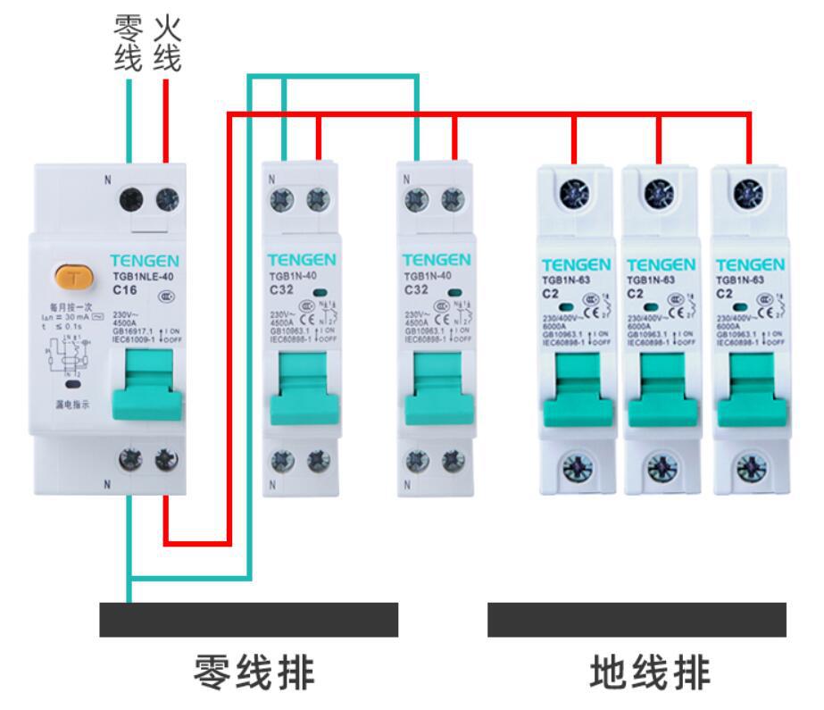 现货天正电气tgb1nle-40双进双出dpn漏电保护器1p n漏电断路家用