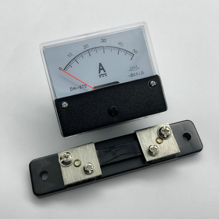 dh-670直流电流表外配分流器dc50a amp meter with 50a 75mvshunt