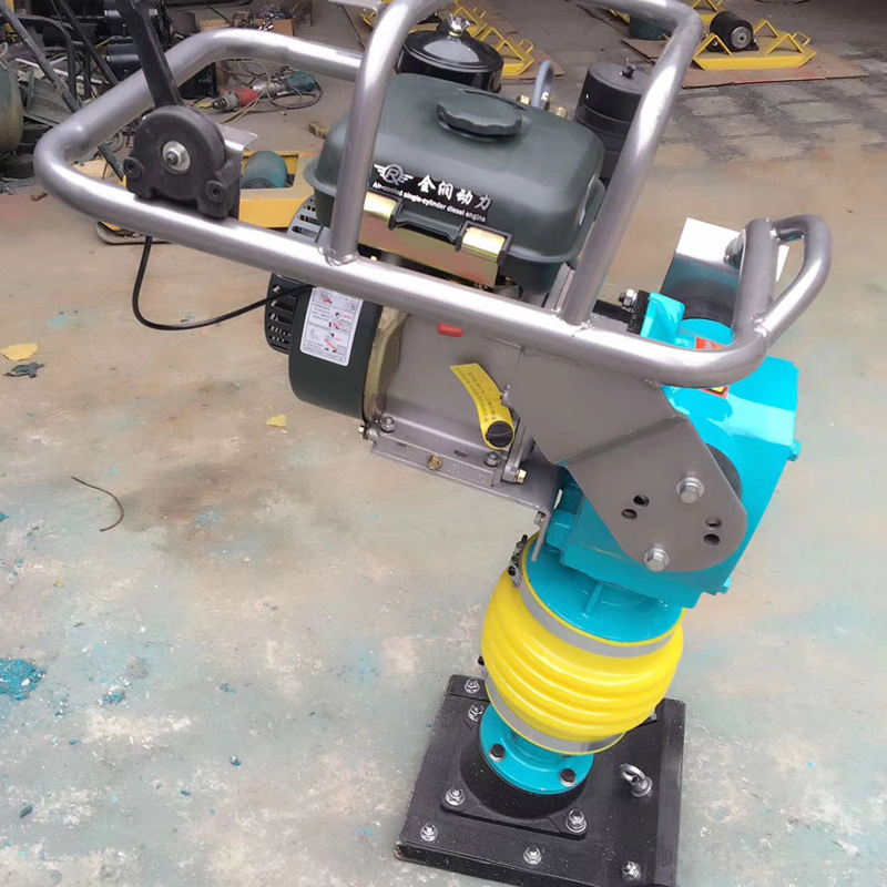 小型路面打夯机 柴油冲击夯小型蹦蹦夯hcd90路面夯实器跳跳夯优惠