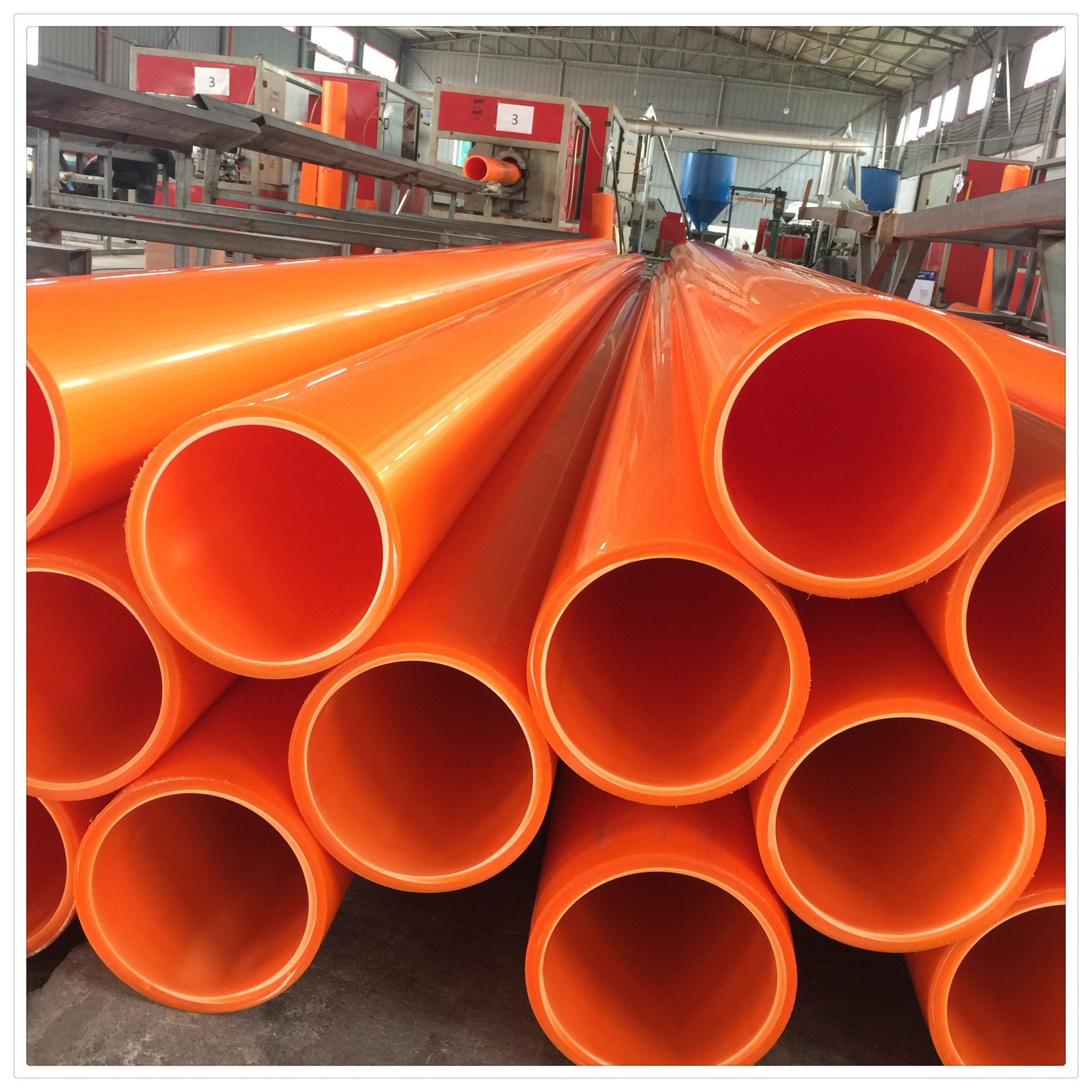 mpp穿线管再生颗粒电力管实壁110聚丙烯电力管160非开挖电力排管