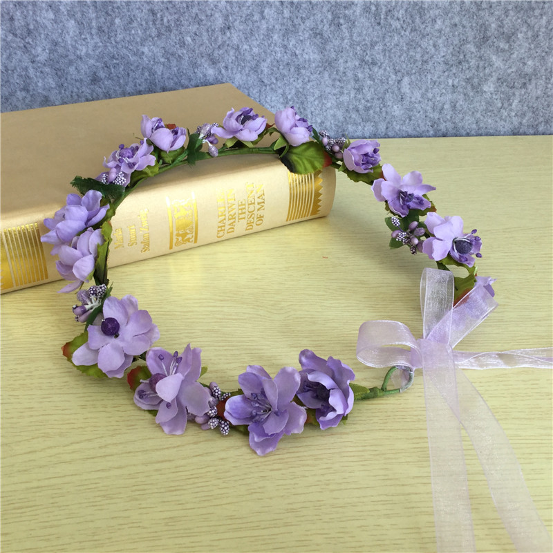 花环批发头饰头环发圈韩版藤条表演头花景区旅游度假拍照饰品发箍