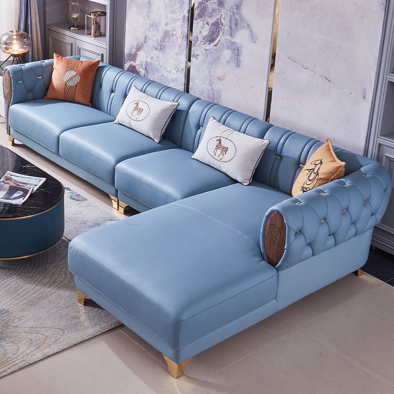 简约高档皮沙发